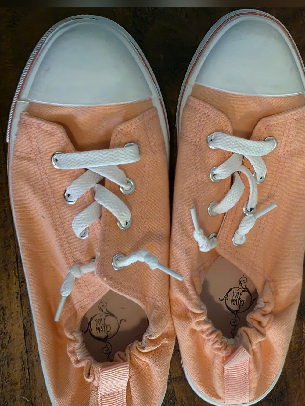 Peach Slip On Sneakers
